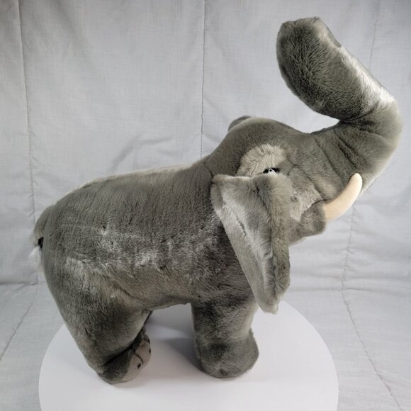 Vintage Plush Elephant W/ Tusks By Peeper Pals 19” Tall - Picture 6 of 8